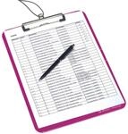 herlitz Klemmbrett DIN A4 opak beere