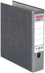 herlitz Ordner R&uuml;ckenbreite 8 cm DIN A4 Karton grau marmoriert