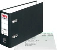 herlitz Ordner R&uuml;ckenbreite 8 cm DIN A5 quer Karton schwarz