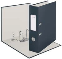 LEITZ Ordner R&uuml;ckenbreite 8 cm DIN A4 stabile Pappe samtgrau