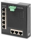 Digitus 8 Port Gigabit Ethernet Netzwerk Switch, Flat, Industrial, Unmanaged