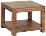 WOHNLING WL1.570 Couchtisch MUMBAI Massivholz Sheesham 60 cm x 60 cm x 45 cm