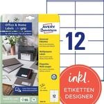 AVERY Zweckform Etiketten 3424-10 wei&szlig; 105,0 x 48,0 mm