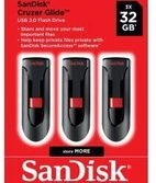 SanDisk Glide USB-Stick 32 GB, 3-Pack