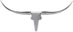WOHNLING WL1.245 Bullgeweih M Aluminium Silber Wanddeko 100cm