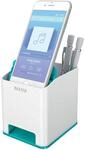 LEITZ Stiftehalter WOW Duo Colour, perlwei&szlig;/eisblau