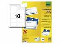 SIGEL Visitenkarten Visitenkarten weiß,100St. LP850 225 g/m² satiniert weiß