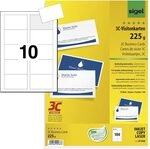 SIGEL Visitenkarten 225 g/m&sup2; satiniert hochwei&szlig;