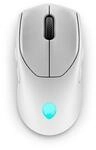 Alienware Tri-Modus Wireless Gaming-Maus AW720M, Lunar Light