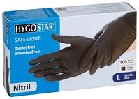 HYGOSTAR unisex Nitrilhandschuhe Safe Light schwarz Gr&ouml;&szlig;e L - 100 St&uuml;ck