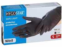 HYGOSTAR 27068, HYGOSTAR unisex Einmalhandschuhe SAFE LIGHT schwarz Größe S - 100