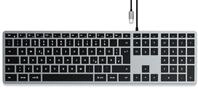SATECHI Tastatur kabelgebunden Slim W3 grau, silber
