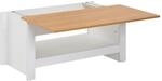 WOHNLING WL6.382 Couchtisch Wei&szlig; 85 cm x 47 cm x 45 cm