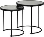 WOHNLING WL5.985 Design Beistelltisch Rund &Oslash; 50/42 cm Schwarz