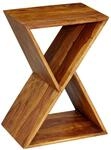 WOHNLING WL6.175 Beistelltisch X-Form Braun 43 cm x 30 cm x 60 cm
