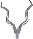 WOHNLING WL1.241 Hirschgeweih L Aluminium Silber Wanddeko 80 cm