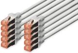 Digitus Professional CAT 6 S/FTP Patch-Kabel 3m RJ-45 (M) 10er Pack grau