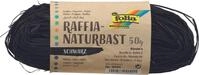 folia Geschenkb&auml;nder Raffia-Naturbast schwarz