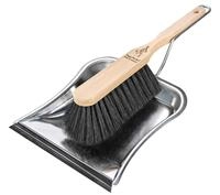 Peggy Perfect&reg; Kehrgarnitur Edelstahl, Holz, Kunsthaar silber