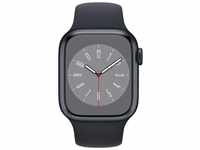 Apple Watch Series 8 (GPS) 41mm Aluminiumgehäuse mitternacht, Sportband...