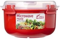 sistema&reg; Mikrowellentopf 9.3 cm hoch rot, transparent