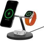 Belkin BoostCharge Pro 15 W kabelloses 3in1 Ladeger&auml;t mit MagSafe, schwarz