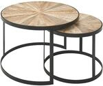 WOHNLING WL6.346 Design Couchtisch (2er Set) Mango 60 cm x 60 cm x 40 cm