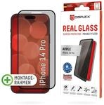 DISPLEX Privacy Panzerglas (10H) f&uuml;r Apple iPhone 14 Pro, Eco-Montagerahmen, Privacy