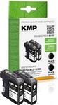 KMP Druckerpatronen B60D schwarz kompatibel zu brother LC-123BK, 2er-Set