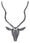 WOHNLING WL1.254 Hirschgeweih S Aluminium Silber Wanddeko 33 cm