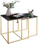 WOHNLING WL5.787 Satztisch CHUR, Gold-Schwarz