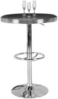 WOHNLING American Diner Bartisch WL5.113 rund &Oslash; 60 cm schwarz/silber