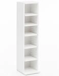 WOHNLING WL5.336 B&uuml;cherregal Wei&szlig; 20 cm x 21 cm x 91 cm