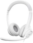 Logitech USB-Headset H390 grau, wei&szlig;