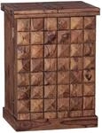 WOHNLING WL1.735 Weinregal Massiv-Holz Sheesham