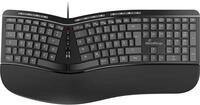 MediaRange ergonomische Tastatur kabelgebunden MROS120 schwarz