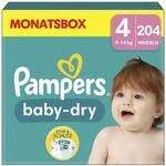 Pampers&reg; Windeln Baby Dry Gr&ouml;&szlig;e 4 204ST f&uuml;r Babys und Kleinkinder (4-18 Monate)