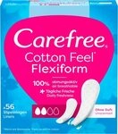 Carefree Slipeinlagen Cotton Feel Flexiform ohne Duft f&uuml;r Slip, 56 St.