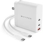 Hyper&reg; HyperJuice PD3.1 140 W 3-port GaN Wall-Charger - w 2m USB-C to C PD3.1 cable