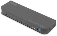 Digitus KVM-Switch, 4-Port, 4K60Hz, 4 x DP in, 1 x DP/HDMI out