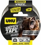 UHU Gewebeb&auml;nder Grizzly Tape 49 mm x 10 m silber