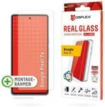 DISPLEX Panzerglas + Schutzh&uuml;lle f&uuml;r Google Pixel 7a, Eco-Montagerahmen,