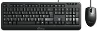 MediaRange MROS108 kabelgebundenes Tastatur-Maus-Set - QWERTZ DE - schwarz