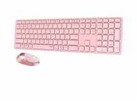 rapoo 14357, Rapoo 9850M Deskset - Pink Kabelloses ultraflaches