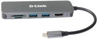 D-Link DUB-2327, 6-in-1 USB-C Hub mit HDMI/Kartenleser/USB-C Ladeanschluss