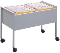 DURABLE H&auml;ngemappenwagen Quer-Registratur silber f&uuml;r bis zu 100 H&auml;ngemappen