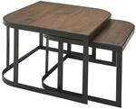 WOHNLING WL6.341 Couchtisch (2er Set) Schwarz 60 cm x 60 cm x 40 cm