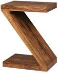 WOHNLING WL1.303 Beistelltisch MUMBAI Massivholz Sheesham Z Cube 30 cm x 44 cm x 59