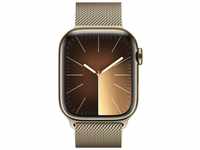 0 Apple Watch Series 9 (GPS + Cellular) 45mm Edelstahlgehäuse gold, Milanese...