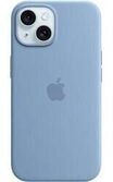 Apple Silikon Case mit MagSafe f&uuml;r Apple iPhone 15 Plus, winterblau